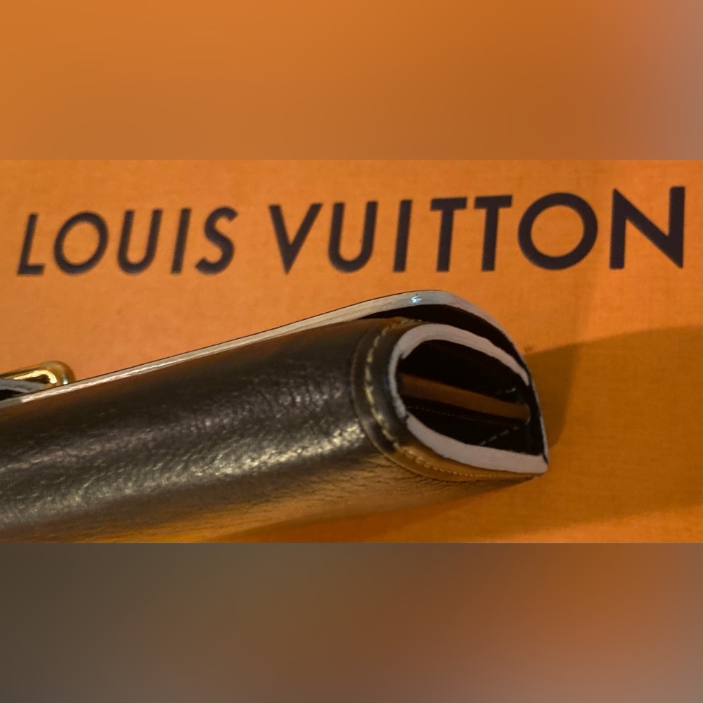 🔥FIRM PRICE ~ Louis Vuitton ~ Suhali Black Leather Long Wallet ~ COA ~ TH2088 - Picture 13 of 16